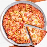 Gluten Free Pizza · Thin crust pizza with choice of any three toppings.