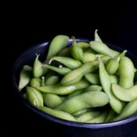 Eda-Mame · Vegetarian. Lightly salted soybeans steamed in the pod.