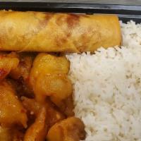 Orange Chicken · Comes with rice