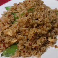 Siam Spicy Fried Rice · Fried-rice with Thai sweet chili paste and peapod.