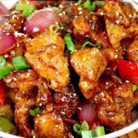 Gobi (Cauliflower) Chilli · Made by tossing fried gobi in sweet sour and spicy chilli sauce