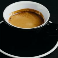 Espresso · Double shot of espresso, made with single origin beans from Brazil