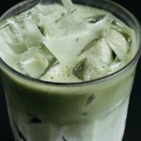 Iced Matcha Latte · Organic matcha from Hugo Tea, whisked with hot water, shaken, and poured over ice with milk....
