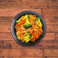 Vegetable Lo Mein · Broccoli, cabbage, carrots, bean sprouts, noodles cooked in our house special sauce.