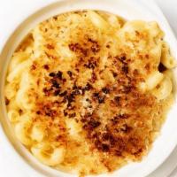 Baked Macaroni & Cheese · w/Sharp Cheddar & Toasted Bread Crumbs