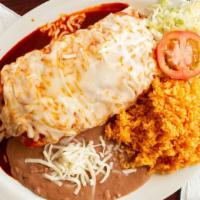 California Burrito · gigante burrito served with enchilada sauce and melted cheese