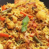 Veggie Biryani · Fresh Mixed Vegetables with delicious spices and basmati rice ethnic Pakistani Style recipe