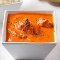 Chicken Makhani Dinner · Chicken Makhani, Basmati Rice, Tandoori Naan.
