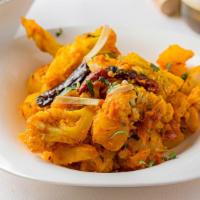 Aloo Gobhi- Veganfriendly · Fresh cauliflower and potatoes cooked to perfection with mild Indian spices along with ginger