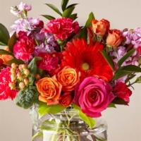 Fiesta Bouquet · Bright seasonal mix of flowers in a vase