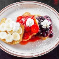 Half Order French Toast · With fruit topping for an additional charge.