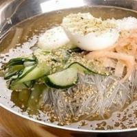 Chilled Noodle In Cold Beef Broth & Veg. Soup / 물냉면: Mul-Naeng-Myun · 