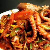 Broiled Octopus With Veg. (Add Noodle) / 낙지볶음: Nak-Ji-Bok-Um · 🌶 Spicy
