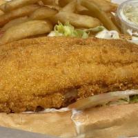 Catfish Nuggets Sandwich · 1/2 of a pound of catfish nuggets