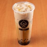 Brown Sugar Milk Tea (髒髒奶茶) · Milk Tea on ice, sweeten with brown sugar and fresh boba on the bottom