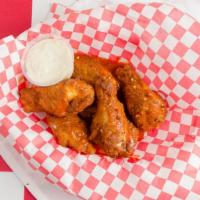 Gourmet Wings™ · Yes, it's a pizza! special bbq cheese sauce, select blended cheeses, grilled chicken & spices.