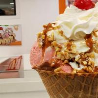 Sundae · Your choice of two ice cream flavors garnished with flavored syrup, toppings, and whipped cr...