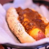 Chili Cheese Dog (Non Halal) · Jumbo Hot Dog, Melted cheddar cheese & Vienna Beef Chili served on steamed poppyseed bun.. (...
