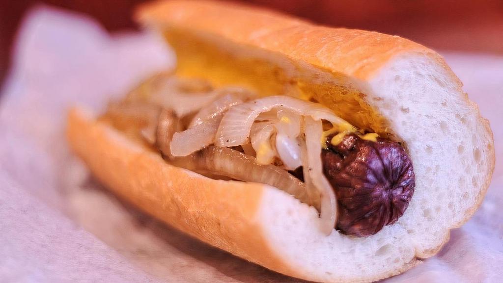 Polish (Non Halal) · Deep fried Polish with Grilled onions & Mustard served on French bread.. (Due to supply chain issues, our vendors have drastically raised their prices. We apologize for the price increases and are hoping this is temporary.)