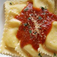 6 Cheese Ravioli · Served with a roll.