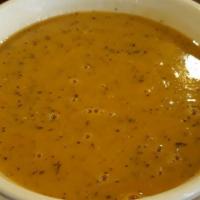 Turkish Red Lentil · Red lentils, onions and herbs.