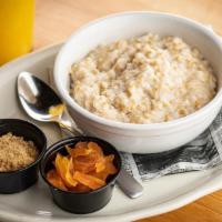 Steel Cut Oats · With brown sugar and dried fruit on the side