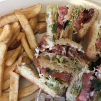 Blt Sandwich · Served with French fries.
