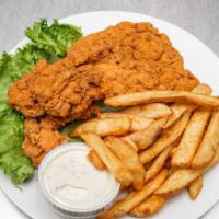 Chicken Tenders (Kids) · 3pc Chicken Tenders served with fries and your choice of dressing