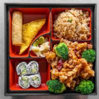General Tso'S Chicken Bento Box · Spicy. This popular dish is lightly fried in a wok and tossed in our sweet General Tso sauce...