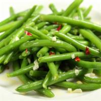 Green Beans · Fresh, tender cooked green beans.