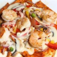 Camarones Chipotle · Spicy. Grilled shrimp covered with our special cheese sauce, chipotle sauce, and fresh cilan...