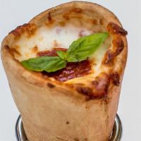Cheese Pizza Cone · Our Signature Cheese & Sauce in a Freshly Cooked Dough Cone