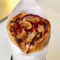 Bbq Pulled Pork · Juicy Shredded Pulled Pork blended w/ BBQ Sauce in a Freshly Cooked Dough Cone