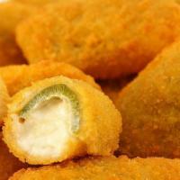 Jalapeno Poppers (5) · Stuffed with cheese and fried.