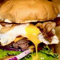The Bec · Classic Burger with Bacon, Egg, and American Cheese