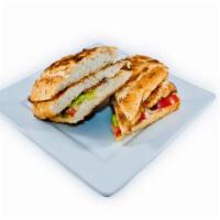 Grilled Chicken Breast Sandwich · Marinated grilled breast chicken breast served on a bun with lettuce, tomato, and mayo.and y...