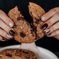 Vegan Chocolate Chip Cookies · Three Cookies