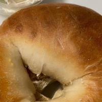 Bagel · Toasted plain bagel with your choice of cream cheese or jam and butter