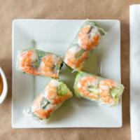 Spring Rolls) / Gỏi Cuốn · Shrimp, pork, mint, & vermicelli noodles, rolled in fresh rice paper served with  peanut sauce