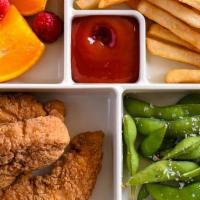 Lil Bento Box - Chicken Tenders · chicken tenders, served with edamame, fries and fruit