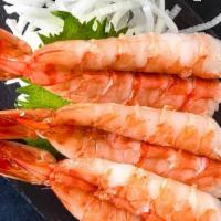 Ebi Sashimi · cooked white shrimp