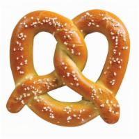 Jumbo Soft Pretzel · One giant sized soft pretzel. Salted or plain.  Add a side of Cheese or Mustard