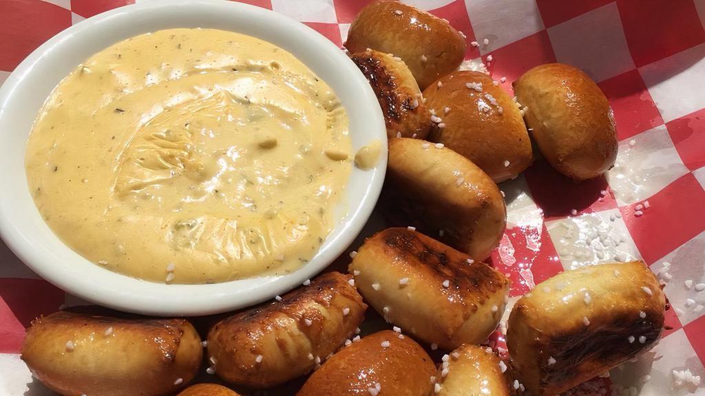 Beer Cheese Pretzel Bites · Pretzel bites served with our house made beer cheese dip.