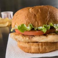 Grilled Chicken · Served on a toasted bun with lettuce, tomato & mayo