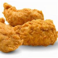 3 Pc. Hand-Breaded Chicken Tenders · 100% all-white-meat chicken tenders served with your choice of signature sauces