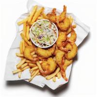 Shrimp & Fries · 1/2 lb. of crunchy shrimp served with fries, coleslaw, and cocktail sauce.
