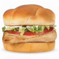 Grilled Chicken Sandwich · Hometown favorite grilled chicken sandwich served with American cheese, lettuce, pickles, an...