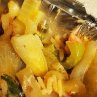 Fajita Vegetarian · Zucchini squash, mushrooms, onions, broccoli, bell peppers, tomatoes. Served with rice and b...