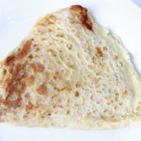 Pizza-Style Crepe · Our made-from-scratch garlic marinara sauce and melted mozzarella cheese folded inside a gol...