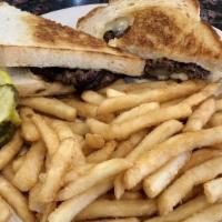 Patty Melt · Served with Swiss cheese and onions on rye. Includes lettuce, tomatoes, onions, pickles, and...